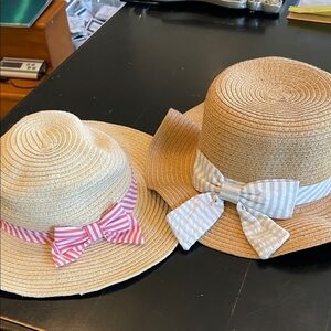 Stylish Straw Hats with Bow Accents little girls new